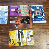 Lotto carte telefoniche 5 pezzi