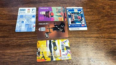 Lotto carte telefoniche 5 pezzi