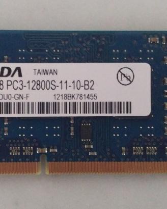 Banchi RAM 2GB e 1GB per notebook 1Rx8 PC3