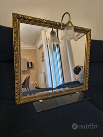 Specchio bagno con cornice  in legno classico