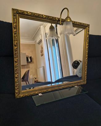 Specchio bagno con cornice  in legno classico