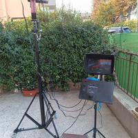 Stativo telescopico con testa remotata per riprese