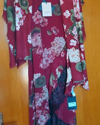 Twinset Vestito con scialle. Tg. 38 Nuovo con cart