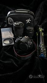 Canon 1300d+kit fotografico+ Tamron 18-200