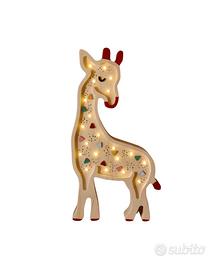Two N Lampada Artigianale Legno Led Giraffa