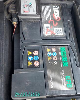 batteria 70 ah efb start & stop