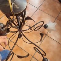Lampadario ferro battuto 5 luci
