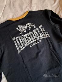 T-shirt Lonsdale nera Y2K manica lunga XL