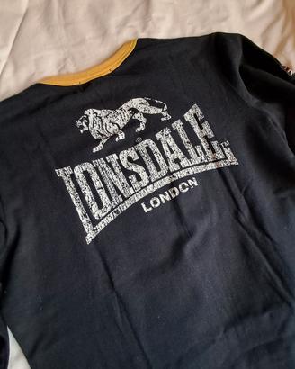 T-shirt Lonsdale nera Y2K manica lunga XL