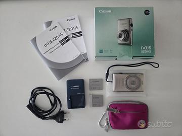 Canon IXUS 220 HS (12.1 MP) – Scatola+2 batterie