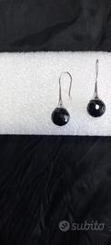 Orecchini in argento 925 con onice nera 