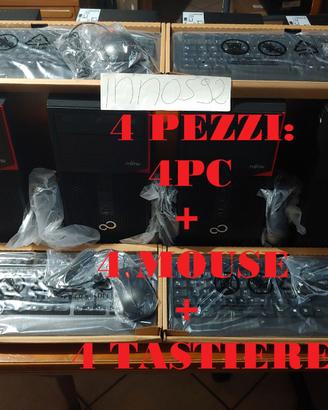 Lotto Stock 4PEZZI Pc Fissi 500€ PC+Mouse+Tastiera