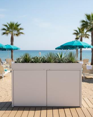 Fioriera da Giardino con Armadietto Multifunzione