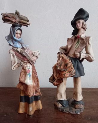 Coppia Statuine Sarde Stelio Mola