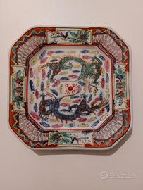 Ceramica ORIENTALE epoca. PIATTO e VASETTO