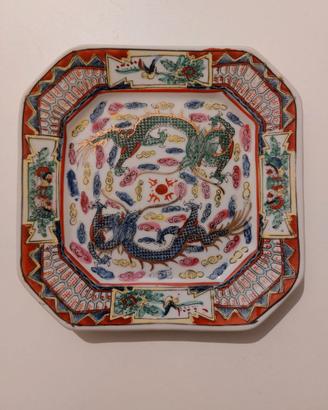 Ceramica ORIENTALE epoca. PIATTO e VASETTO