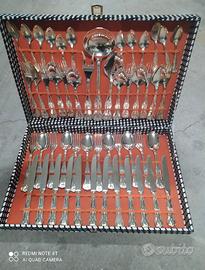 Servizio posate vintage placate argento