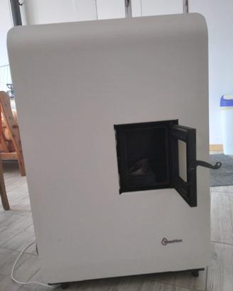 Stufa a pellet Wave bianca 7,6 kW – Come nuova