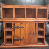 Armadietto espositivo vintage in legno