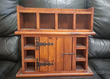 Armadietto espositivo vintage in legno