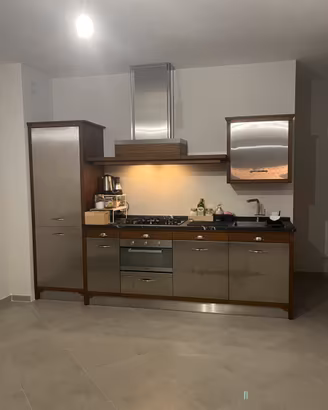 CUCINA  MARCHI CUCINE LEGNO MASSELLO E ACCIAIO
