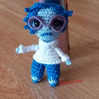 Pupazzo Tristezza inside out amigurumi 
