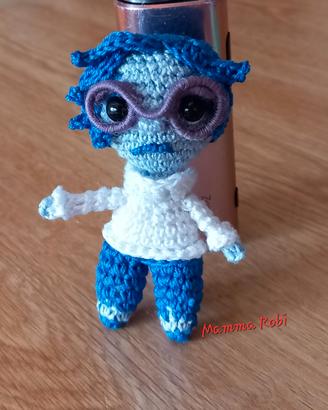 Pupazzo Tristezza inside out amigurumi 