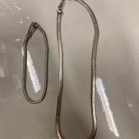 Collana e bracciale argento indiano Snake