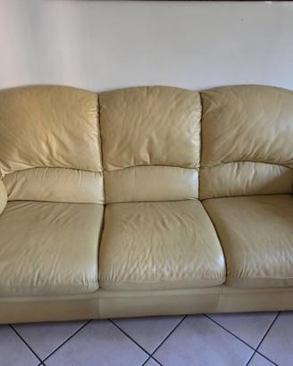 Divano letto in pelle