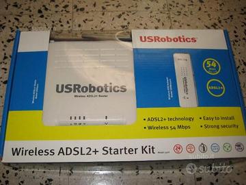 U.S. Robotics Modem Router ADSL2 e penna Wi-Fi