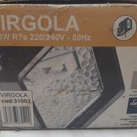 faretto alogeno da esterno con lampadina incorpora