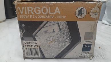 faretto alogeno da esterno con lampadina incorpora