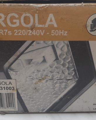 faretto alogeno da esterno con lampadina incorpora