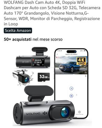 WOLFANG Dash Cam Auto 4K