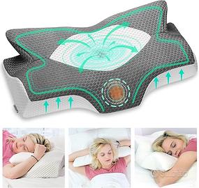Elviros Cuscino in Memory Foam Ortopedico Cervical