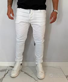Jeans Dsquared2 bianchi uomo taglia 48 – slim fit