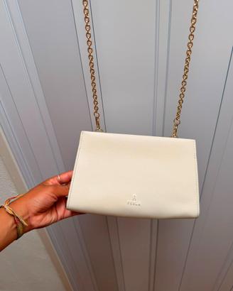 Borsa a Tracolla Furla in Pelle Bianca con Catena