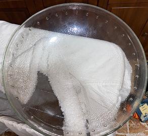 Grande ciotola in vetro trasparente