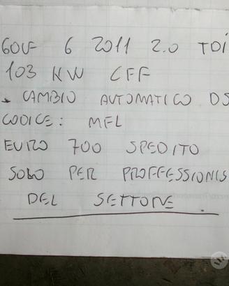 Cambio automatico golf 6