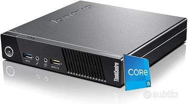 Lenovo, Mini Pc fisso i5, Ram 8 Gb, SSD 256 Gb, Wi