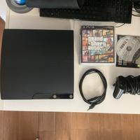PS3 Slim 250gb + 8 giochi (GTA V, GT5, NFS….)