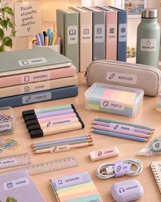 Set 50 Etichette Personalizzabili Scuola Ufficio