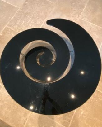  tavolino design in cristallo nero