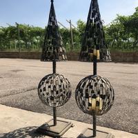 Lampade portacandela in ferro