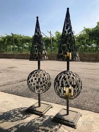 Lampade portacandela in ferro