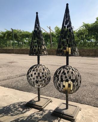 Lampade portacandela in ferro