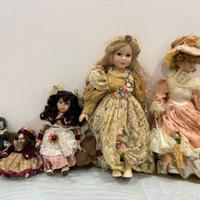 Bambole d’epoca da collezione – Lotto 5 pezzi vint