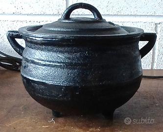 ANTICA CASSERUOLA GHISA C/COPERCHIO LT 4/5