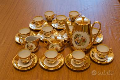 Servizio da caffè in Porcellana Bavarese e oro