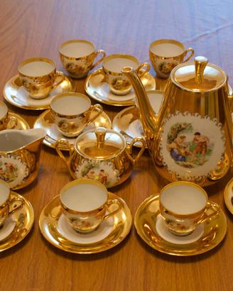 Servizio da caffè in Porcellana Bavarese e oro